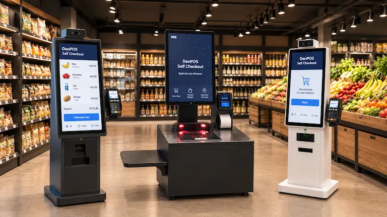 DenPOS farklı donanımlarda kasiyersiz kasa ve self checkout sistemleri
